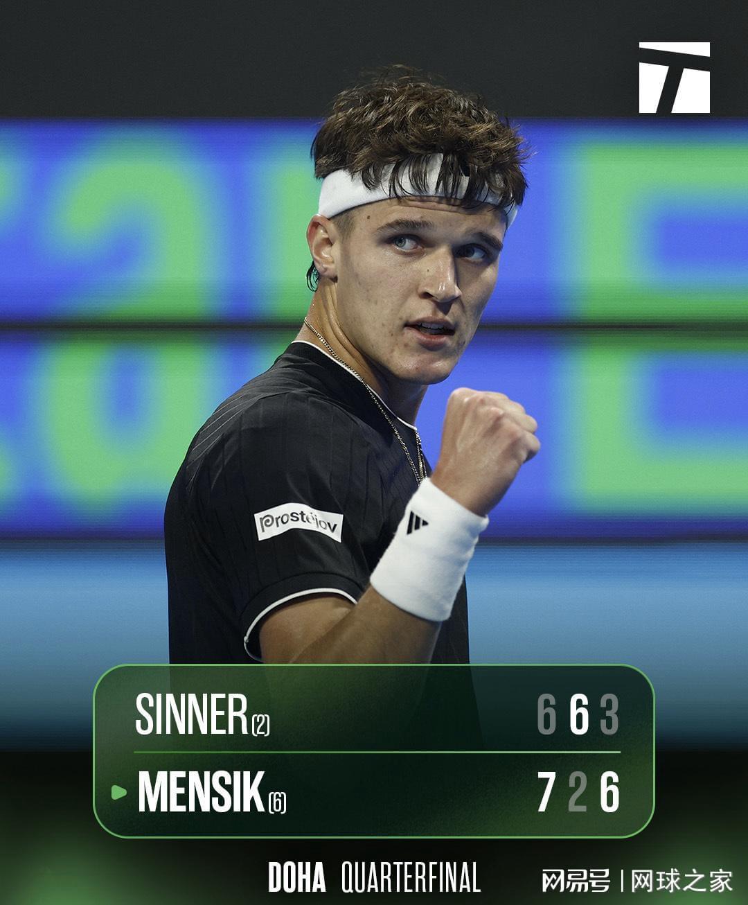 足球实时比分-多哈之夜：辛纳爆冷出局，阿尔卡拉斯鏖战晋级